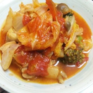 鶏肉と白菜のトマト煮